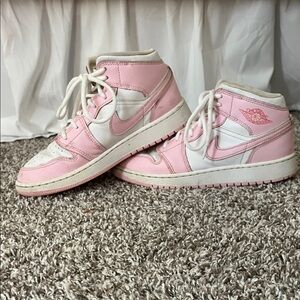 Jordan Pink and White Sneakers